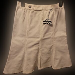 45-Lauren Jeans Co. Vintage white jean skirt A line Petite